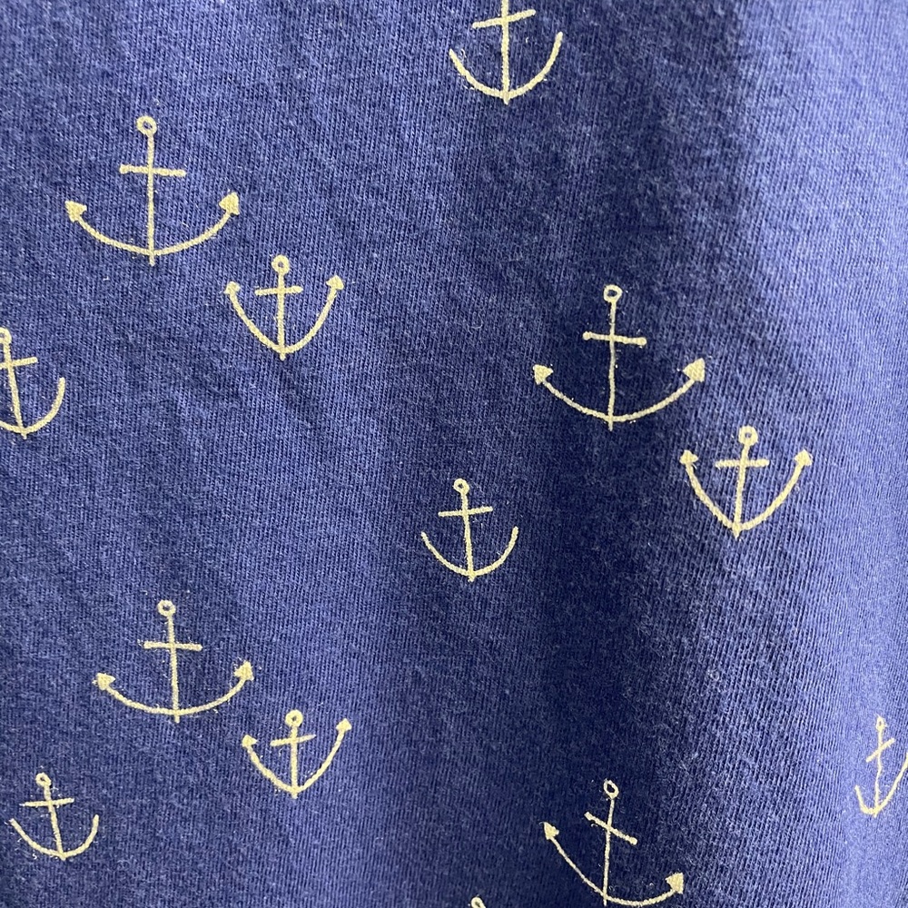Liz Claiborne Royal Blue Anchor top - Picture 2 of 4